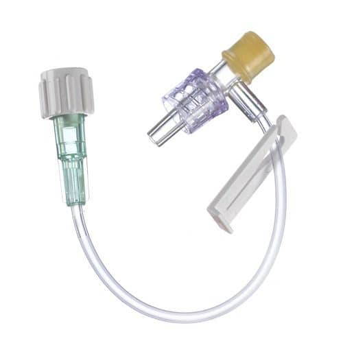 IV Extension Set, Female Luer Connector, Fixed Slide Clamp, SPIN-LOCK Connector, 0.3 ml, 7" Length, Not made with DEHP, Latex-Free, 50/cs (Rx) (Continental US+HI Only)