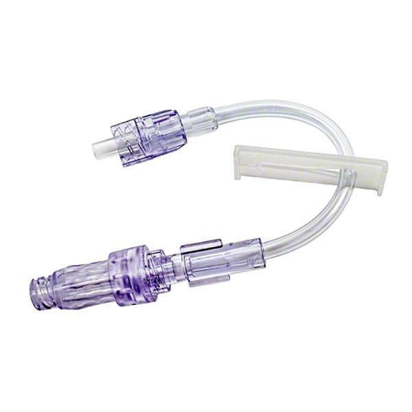 Standard Bore Extension Set, Non-Removable Slide Clamp, CARESITE Valve Injection Site, SPIN-LOCK Connector, DEHP-Free, Latex-Free (LF), 1.54 ml PV, 8" Length, 50/cs (Rx) (Continental US+HI Only)