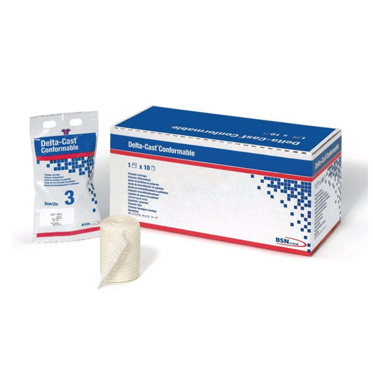 Delta-Cast Conformable Casting Tape, Polyester, 4" x 4 yd, Neon Yellow, 10/bx (Continental US Only)