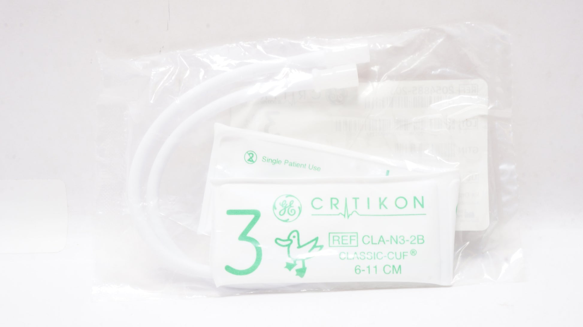 Cuff, Size 3, 2-Tube Neo-Snap Connector, Green, 20/pk (Continental US Only)