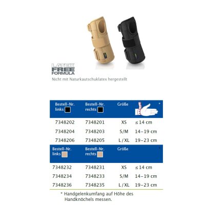 Actimove Wrist Brace, Manus Forte, Left, Black, Small/Medium (Continental US Only)