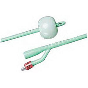 Silastic Foley Catheter, 2-Way, Specialty, Round Tip, Two Opposing Drainage Eyes, 24 FR, 5cc Balloon, 10/cs (US Only)