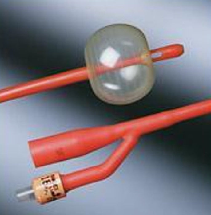 Lubricath Foley Catheter, 2-Way, Specialty, Councill Model, Short Open Tip, Two Opposing Drainage Eyes , Balloon 5cc, 18FR, 12/cs (US Only)