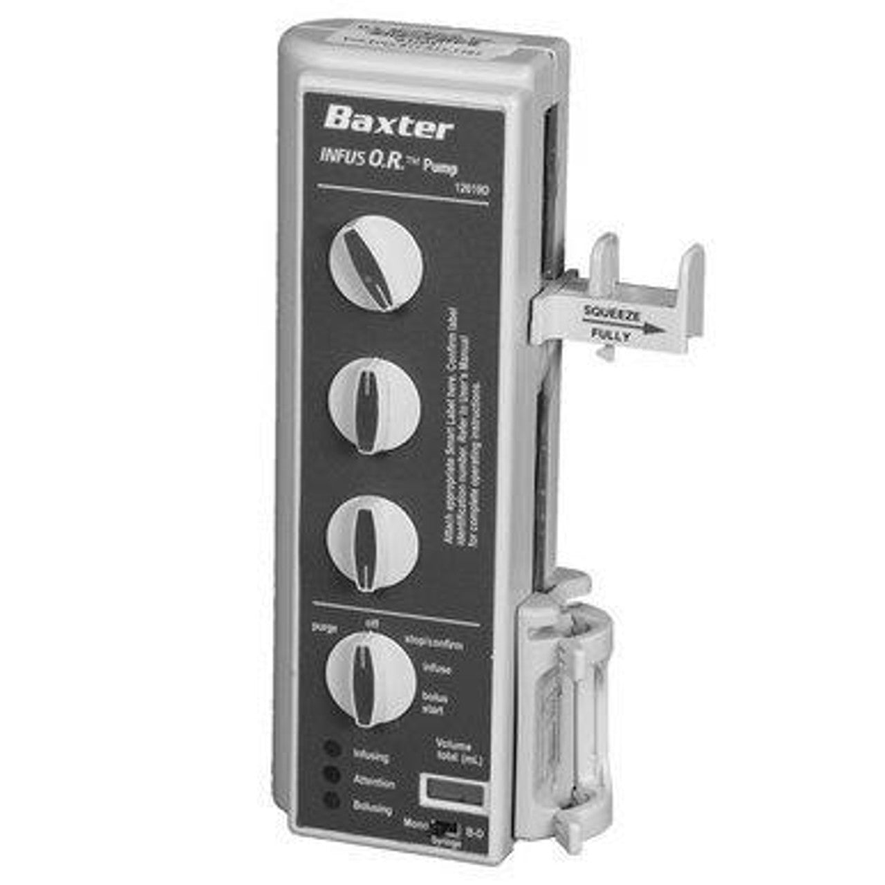 Refurbished Baxter Sigma Spectrum Infusion Pump Includes:  Pole Clamp, AC Power Supply, Biomedical Testing/Certification & One Year Mail-In Depot Repair Warranty