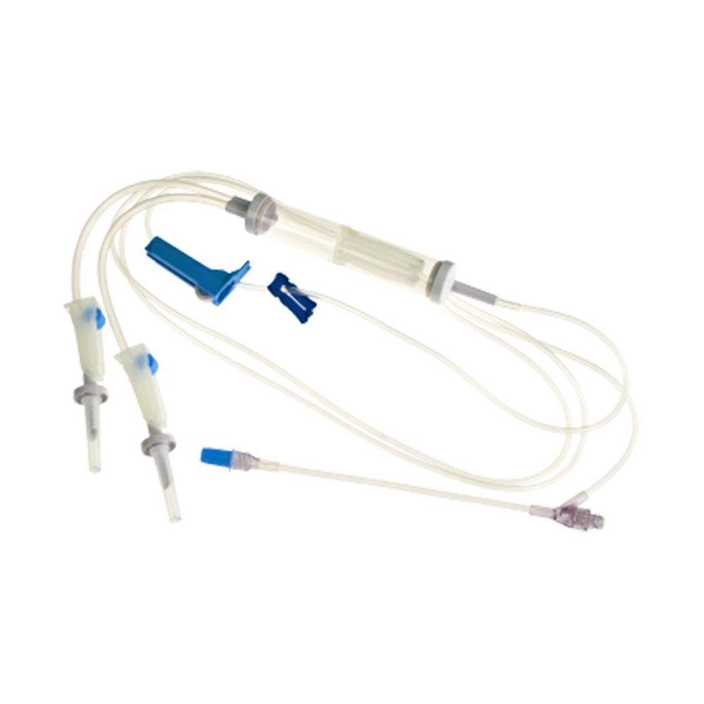 Blood/ Solution Set, Y-Type, Large Standard Blood Filter (170 - 260 Micron Filter), (2) Interlink Injection Sites, Male Luer Lock Adapter, 10 drops/ml, 100" Length, Non-Pyrogenic, Contains DEHP, Sterile Fluid Path, 48/cs (Rx) (Continental US Only) (Product Access Restricted. Check with your sales rep to verify eligibility)