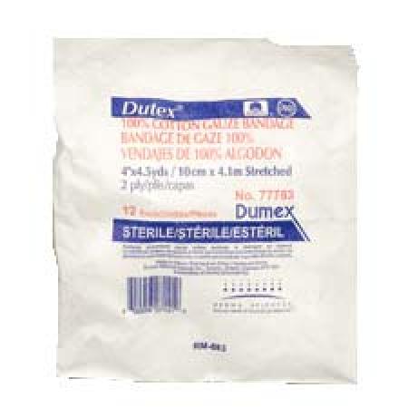 Conforming Bandage, Cotton, 2-Ply, 4" x 4.1 yds, Sterile, 12/slv, 8 slv/cs (96/cs)