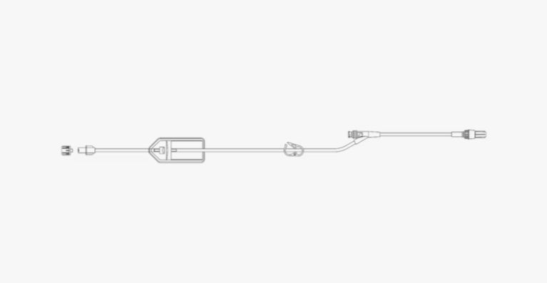 SmartSite Extension Set, 1.2 Micron Filter (1.72 sq. in low protein binding), Pinch Clamp(s), (1) SmartSite Needle-Free Valve(s), 6" Length, 100/cs (Continental US Only) (Drop Ship Requires Pre-Approval)