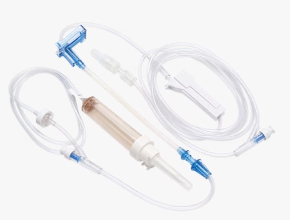 Alaris Pump Module Set, Check Valve Roller Clamp, (2) SmartSite Needle-Free Valve 6", 81" (1 Above Pumping Segment and 1 Below) from 2-Piece Male Luer Lock, Not Made with DEHP, 20 drop/L, 117", 297 cm PV, Sterile, 20/cs (Continental US Only) (Drop Ship Requires Pre-Approval)