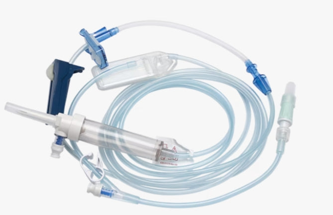 Alaris Pump Module Set, Non-Vented, Needle-Free Valve, Bag Access Port, Low Sorbing, 0.2  Micron Filter, Roller, Pinch Clamp, (1) SmartSite Needle-Free Valve 6" Above Bonded Texium, Closed Male Luer from Texium Closed Male Luer, Not Made w/ DEHP, 20 Drops/L, 115" Length, PV 27 ml, Sterile, 20/cs (Continental US Only) (Drop Ship Requires Pre-Approval)