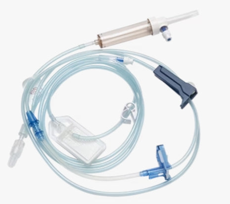Alaris Pump Module Admin Set, Non-Vented, Needle-Free Valve Bag, Access Port, Low Sorbing, 0.2 micron Filter, Roller, Pinch Clamp, (1) SmartSite Needle-Free Valve 6" Below Pumping Segment from 2-Piece Male Luer Lock, 20 drop/L, 116" Length, 27 ml PV, Note Made with DEHP, Sterile, 20/cs (Continental US Only) (Drop Ship Requires Pre-Approval)