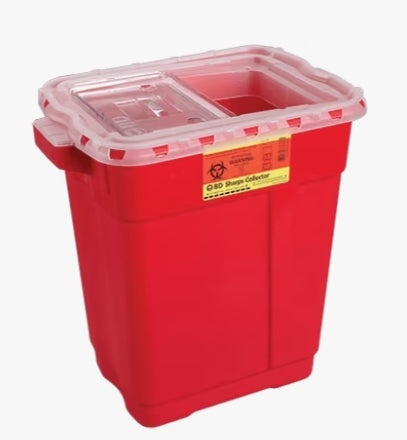 Sharps Collector, 6 Gallon, Red, Small Open Cap, 12/cs (Continental US Only) (Item is on allocation.  Supplies may be limited or there may be longer than normal lead times) (Drop Ship Requires Pre-Approval)