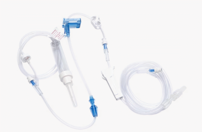 Infusion Set, Check Valve, (3) Needle-Free Valves 95", 75" and 6" from 2-Piece Male Luer Lock, 127" Length, 26 ml PV, 20/cs (Continental US Only) (Drop Ship Requires Pre-Approval)