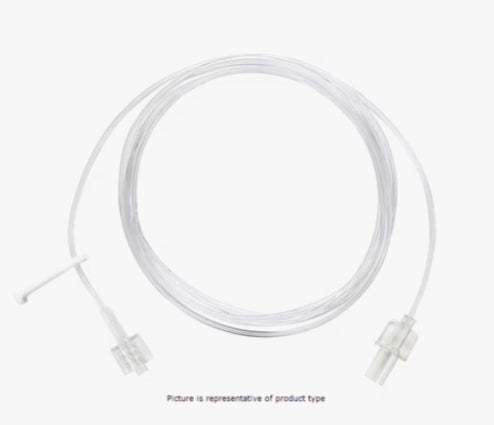Extension Set, Pressure Rated, Minibore, Purple Striped, Slide Clamp, Spin Male Luer Lock, Not Made with DEHP, 6.5" Length, 0.2ml PV, Sterile, 50/cs (Continental US Only) (Drop Ship Requires Pre-Approval)