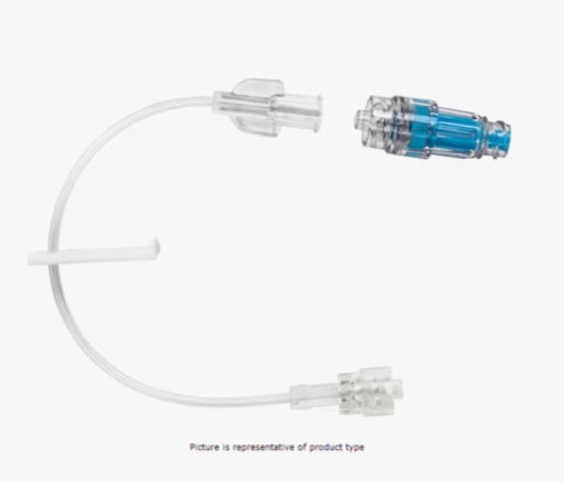 MaxZero Extension Set, Pressure Rated, Standard Bore, (1) Removable MaxZero Needle-Free Connector, Slide Clamp, Spin Male Luer Lock, 7" Length, 0.5 ml PV, Not Made with DEHP, Sterile, 50/cs (Continental US Only) (Drop Ship Requires Pre-Approval)