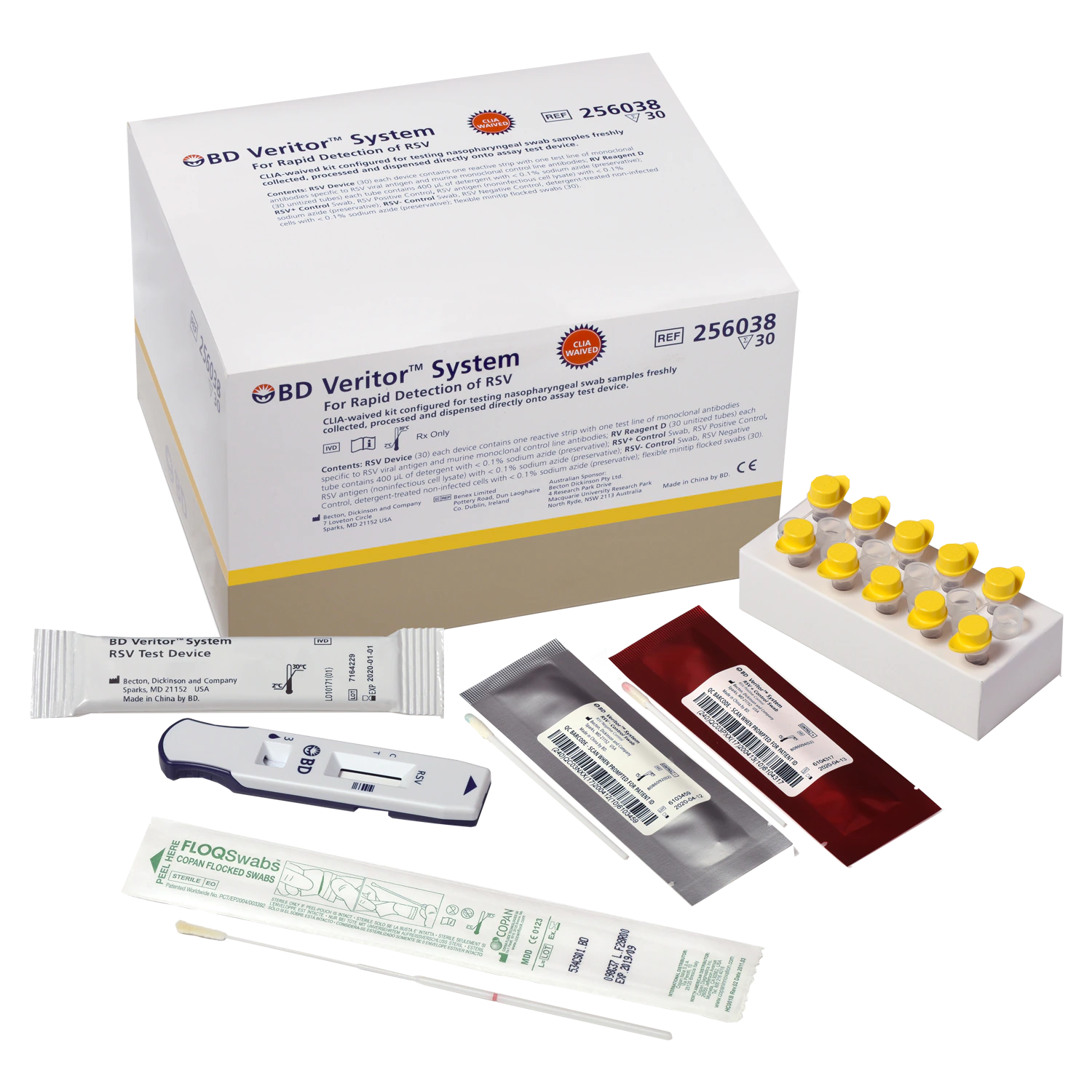 RSV Test Kit, CLIA Waived, 30 tests/kit, 1 kit/ea (Short-Dated, Minimum Expiry Lead is 60 days; Non-returnable; Non-refundable) (Continental US Only) (Item is Non-Returnable) (Drop Ship Requires Pre-Approval)