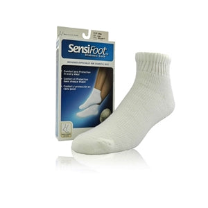 Diabetic Sock, Mini-Crew Style, Closed Toe, White, X-Small (Continental US Only)