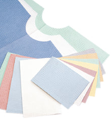 Towel, 3-Ply Tissue & Poly, Neck Towel, 17" x 18" with Cutout, White, 500/cs