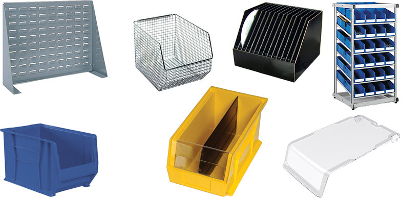 Bins, Stack and Hang, Red, 16" x 11" x 8", 4/ctn (DROP SHIP ONLY)