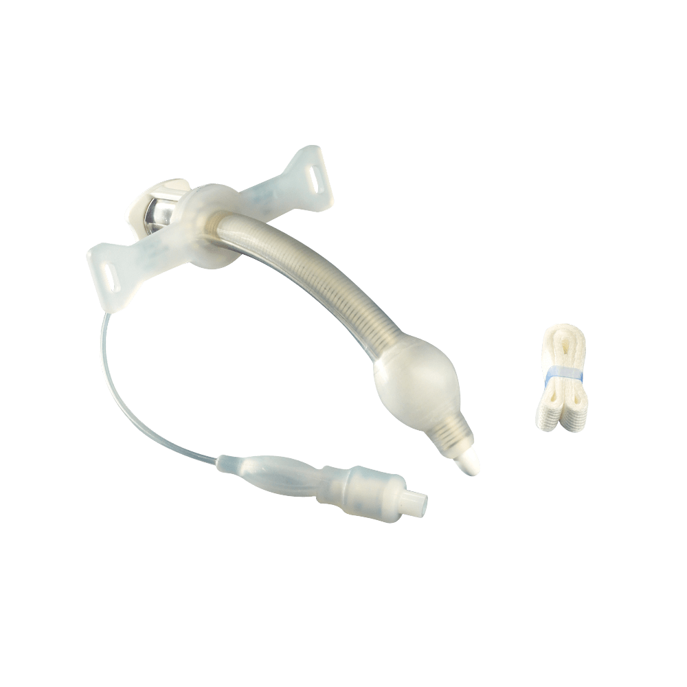 Trach Tube, Cuffed, Tight To Shaft, Hyperflex, Extra Length Fixed Neck Flange, 8.0mm ID x 11.7mm OD x 120mm L (US Only) (Item on Manufacturer Backorder - Inventory Limited when Available)