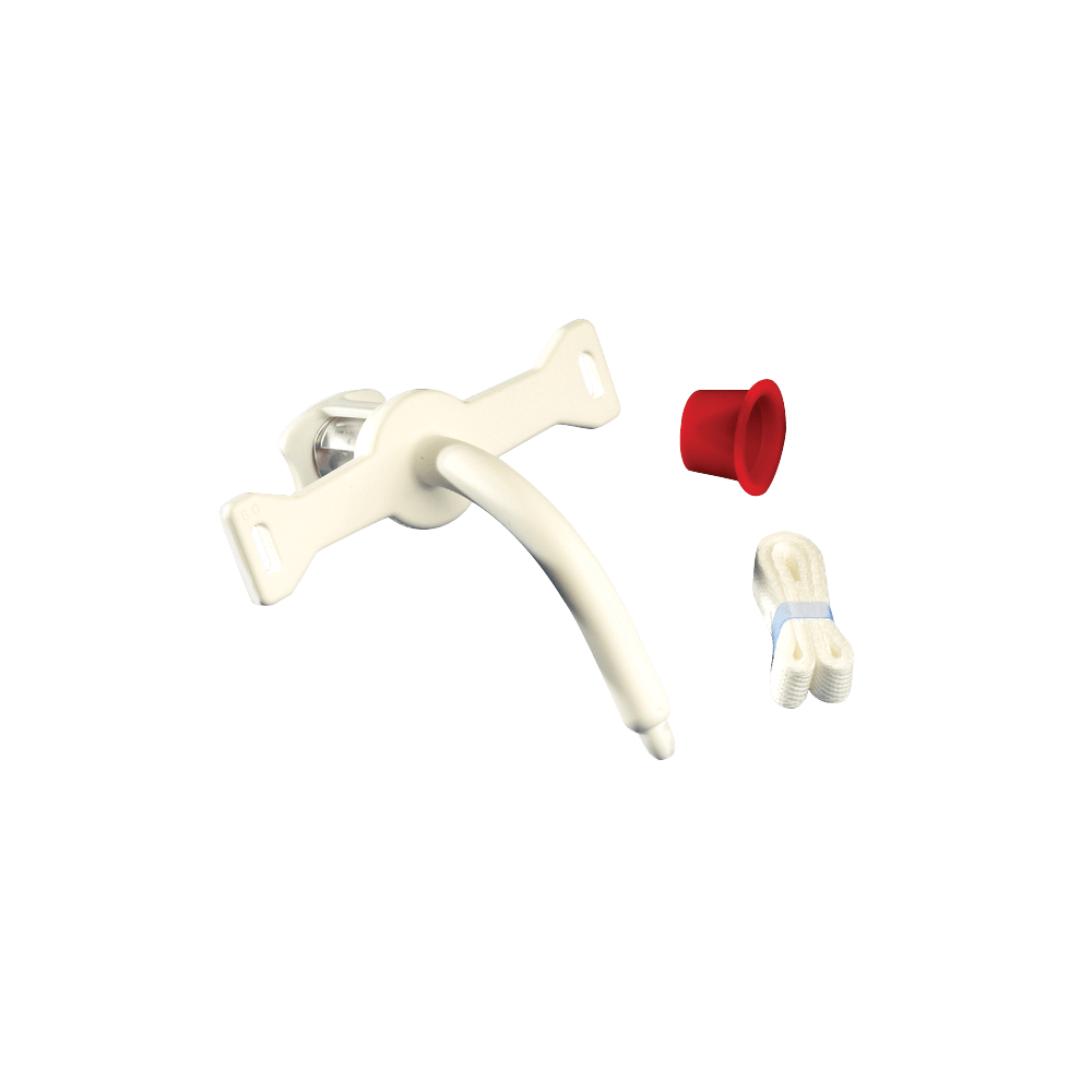 Trach Tube, Adult, Uncuffed, 7.0mm ID x 10.0mm OD x 80mm L, Individually Packaged, Sterile, Obturator, Twill Trach Tie & Cap Plug (US Only)