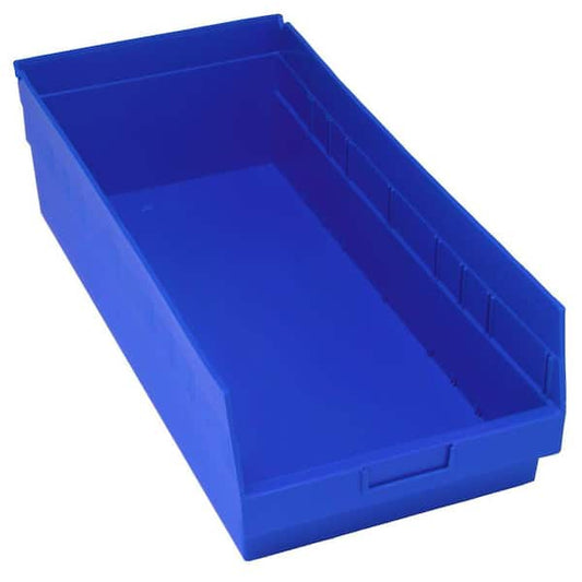 Shelf Bin, 23 5/8" x 11 1/8" x 6", Blue, 6/ctn (DROP SHIP ONLY)