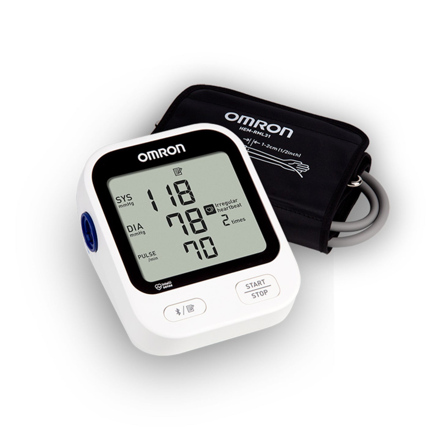5 Series Upper Arm Blood Pressure Monitor, Advanced Accuracy, Bluetooth Wireless Connectivity, XL Display, Irregular Heartbeat Count, Hypertension Indicator, Body Movement Detection, 1-User, 30 Total Memory, Wide-Range D-Ring Cuff, 10/cs