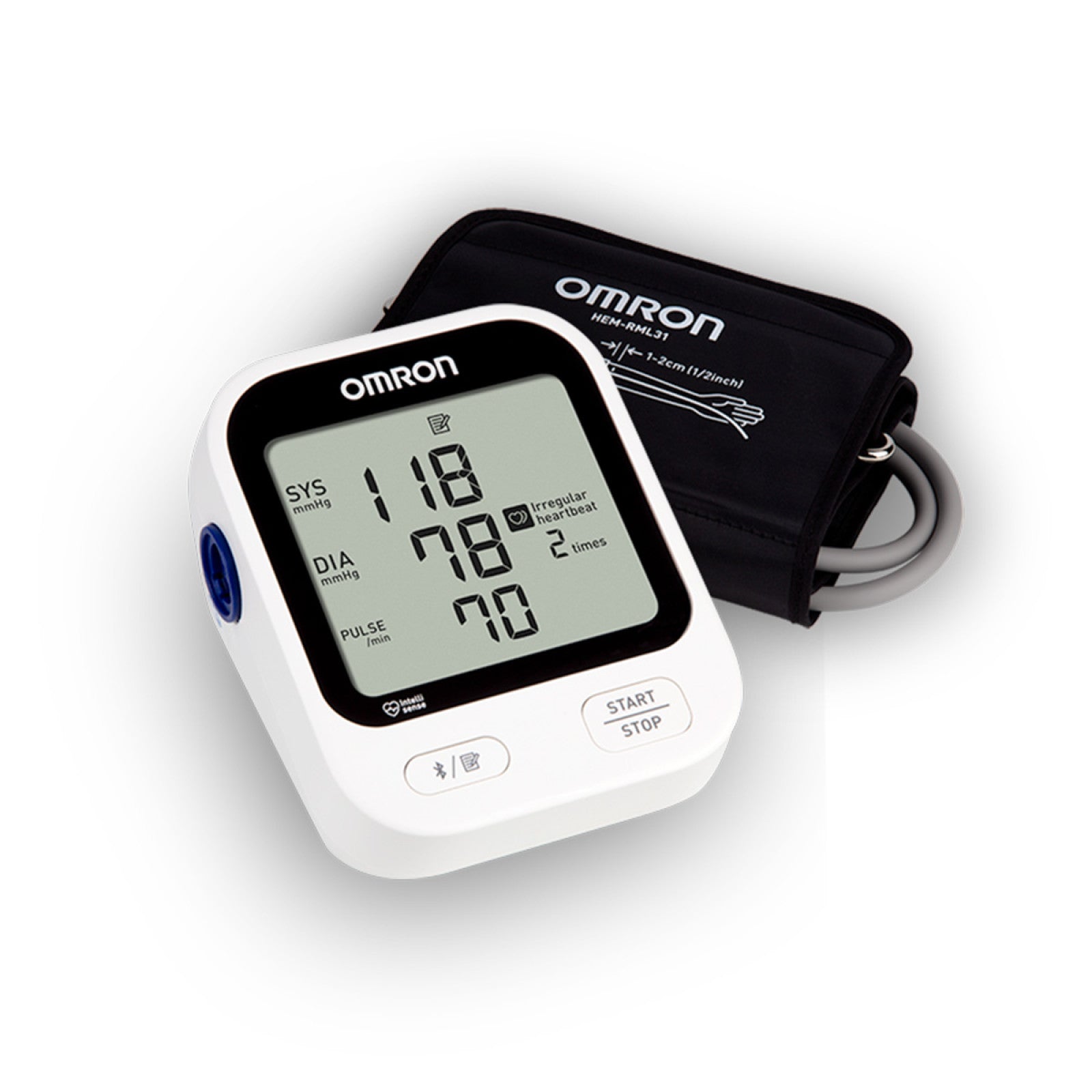 5 Series Upper Arm Blood Pressure Monitor, Advanced Accuracy, Bluetooth Wireless Connectivity, XL Display, Irregular Heartbeat Count, Hypertension Indicator, Body Movement Detection, 1-User, 30 Total Memory, Wide-Range D-Ring Cuff, 10/cs
