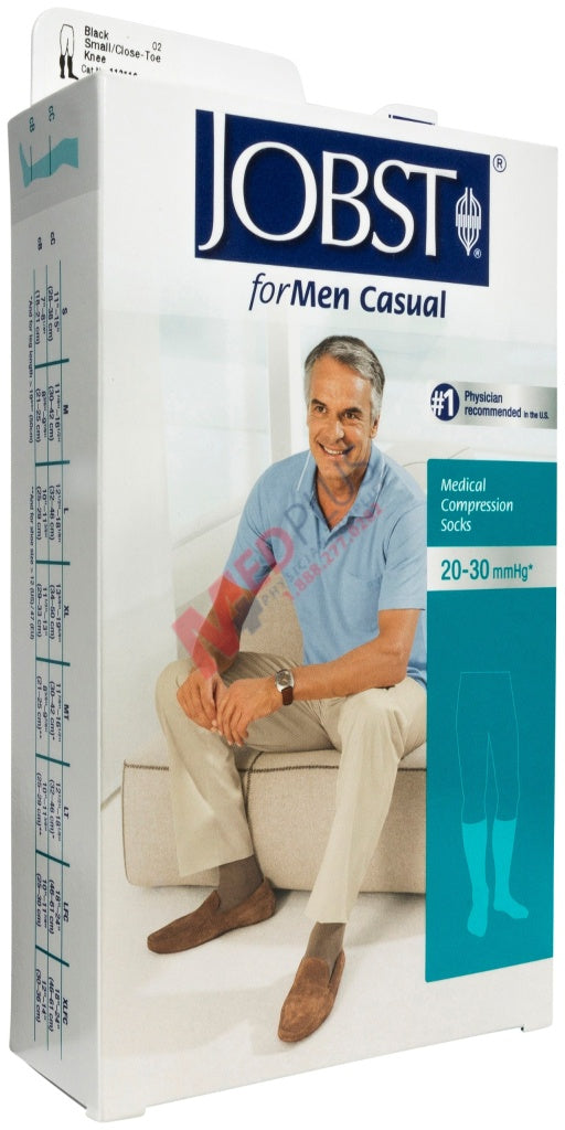 Sock, Knee High, 20-30 mmHG, Closed Toe, Navy, Large (Continental US Only)