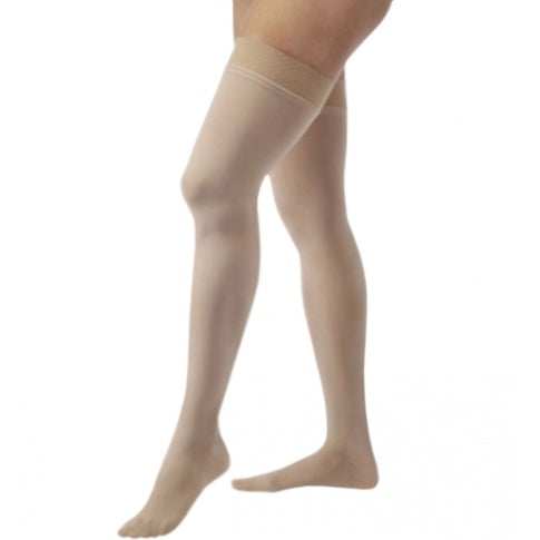 Compression Stocking, Thigh Relief, 30-40mmhg, Closed Toe, Silicone Band, Petite Small, Beige, 1/pr (Continental US Only)