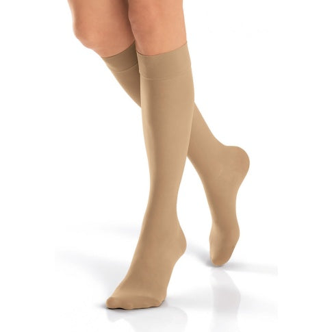 Compression Stocking, Knee High, 20-30 mmHG, Closed Toe, Natural, X-Large, Full Calf (Continental US Only)