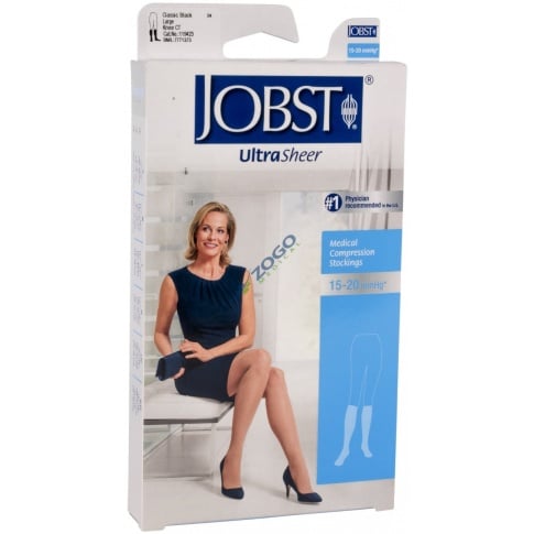 Compression Stocking, Thigh High, 30-40 mmHG, Closed Toe, Lace, Anthracite, X-Large (Continental US Only)