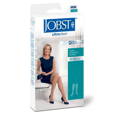 Compression Stocking, Knee High, 20-30 mmHG, Closed Toe, Suntan, Large (Continental US Only)