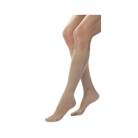 Compression Hose, Knee High, 30-40 mmHG, Closed Toe, Petite, Natural, Small (Continental US Only)