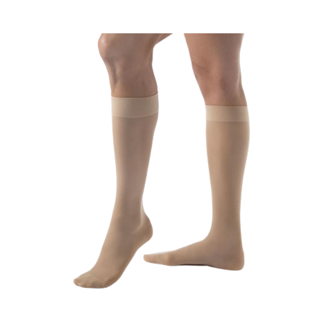 Compression Stocking, Knee High, 20-30 mmHG, Closed Toe, Petite, Natural, Small (Continental US Only)