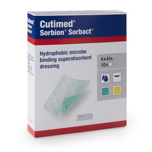 Cutimed Super Absorbent Dressing, Antimicrobial, 4" x 4", 10/bx (Continental US Only)