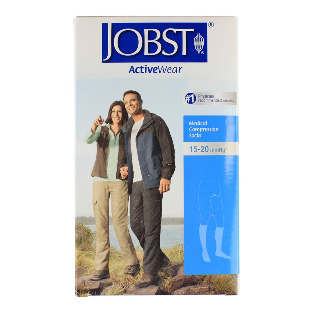 Compression Sock, Knee High, 30-40 mmHG, Closed Toe, Cool White, Medium (Continental US Only)