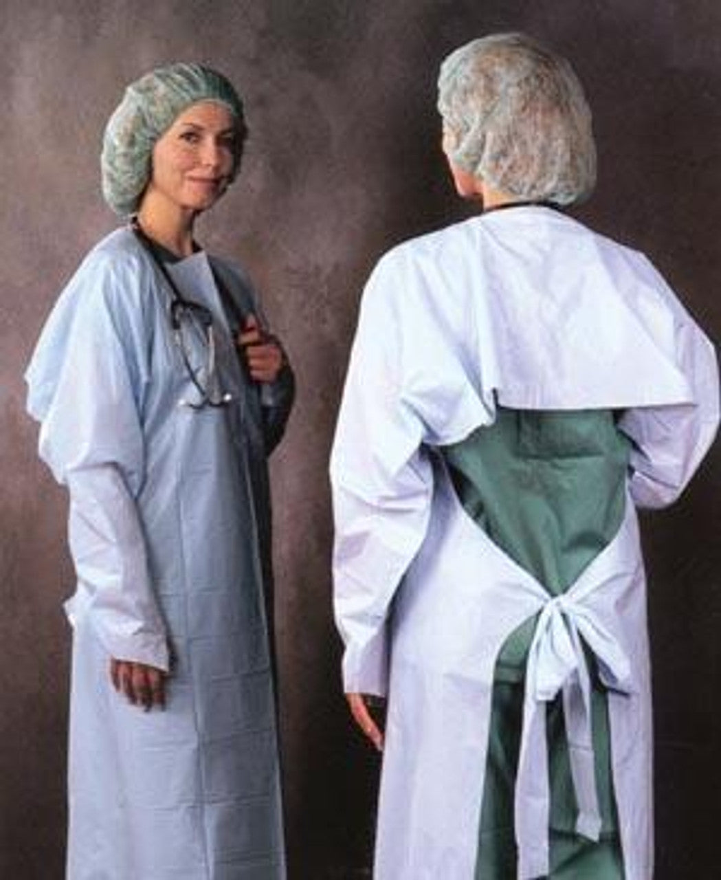 Embossed Polyethylene Gown, Thumbhook Stirrups, Individually Wrapped, Meets AAMI Level 4, Blue, 15/bx, 5 bx/cs