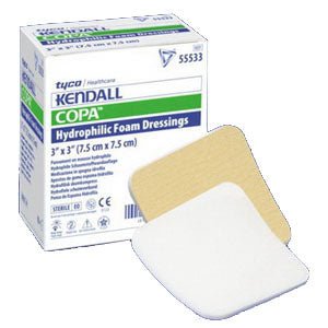 Foam Wound Dressing, 3" x 3", 10/bx, 5 bx/cs (Continental US Only)
