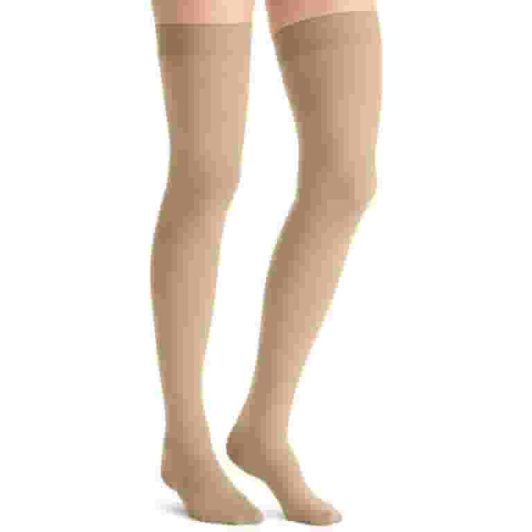 Compression Hose, Thigh High, 20-30 mmHG, Closed Toe, Espresso, Large (Continental US Only)