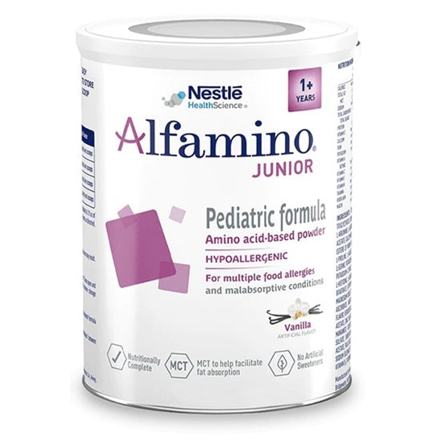 Alfamino, Junior, Vanilla Powder, 400g Canisters, 6/cs (Minimum Expiry Lead is 90 days; Non-Returnable) (Continental US Only) (Nestle products cannot be sold online without Nestle's prior written permission) (Products cannot be sold on Amazon.com or any other 3rd party site)
