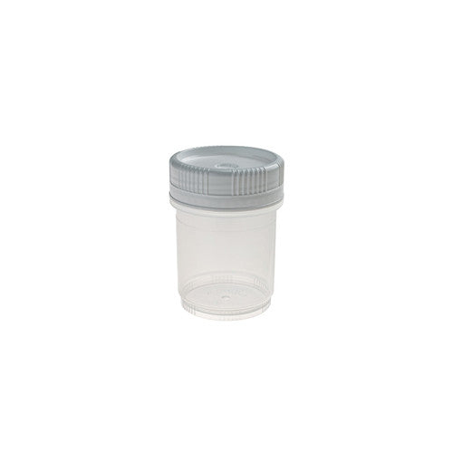 SecurTainer III Tamper Evident, Non-Sterile, Polypropylene, 120mL, Screw Cap Top, White, 500/cs