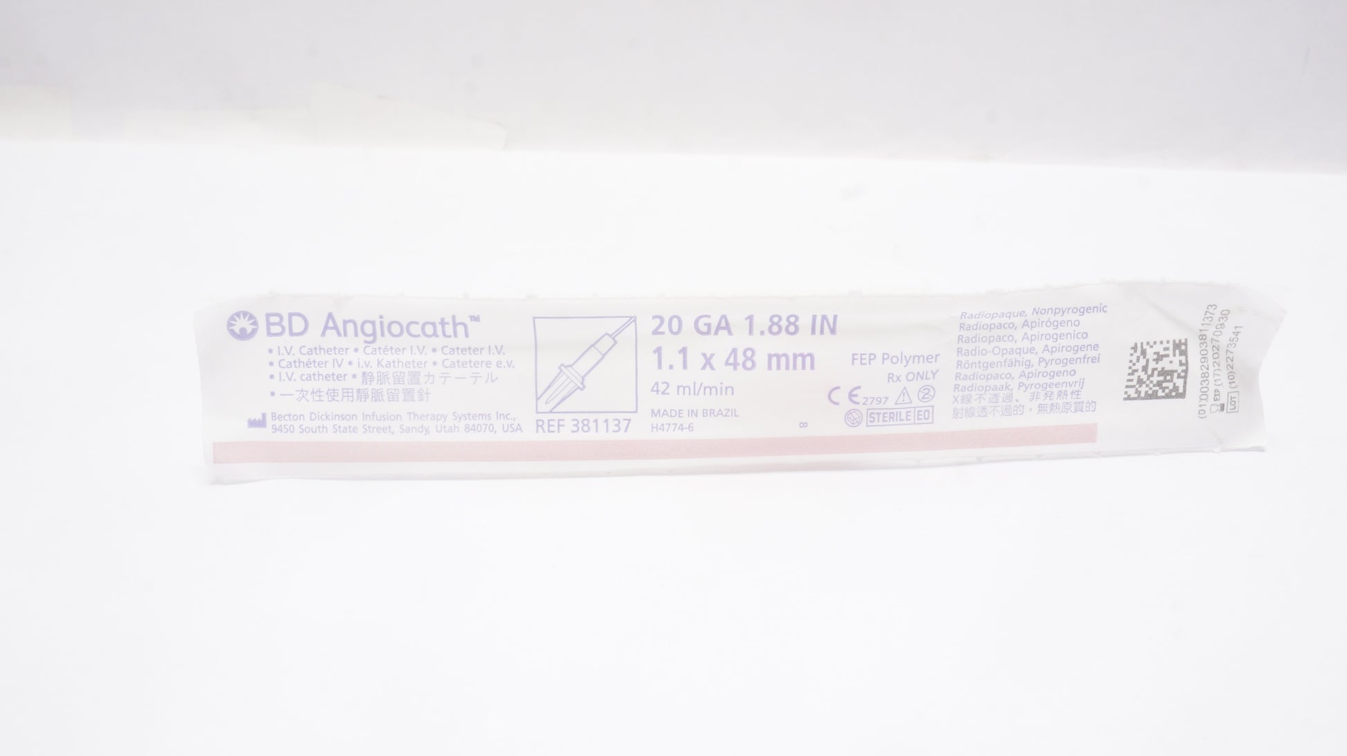 IV Catheter, 20G x 1.88", 50/bx, 4 bx/cs (Continental US Only) (Drop Ship Requires Pre-Approval)