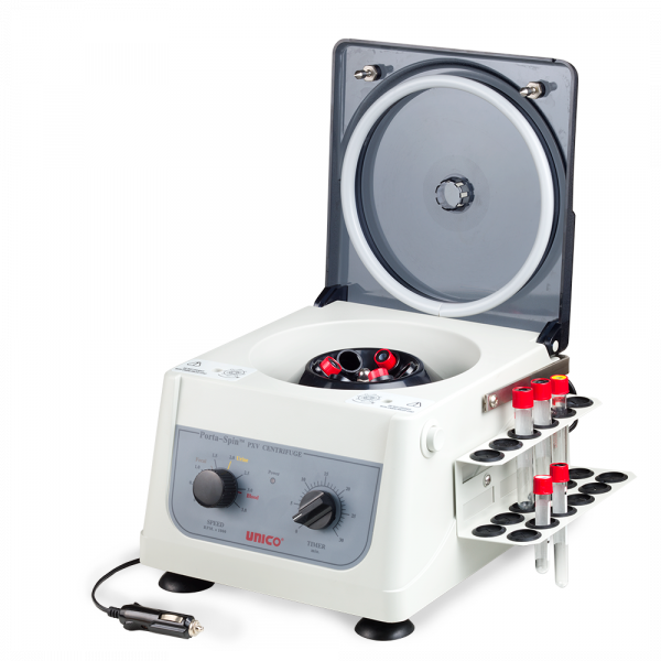 Porta-Spin Centrifuge, Portable, 12 VDC, Variable Speed 500-3,800 RPM, 30 min. Timer, 6 Place Rotor, 6 x 10mL Capacity, 18 Place Tube Holdster Rack (US Only) (DROP SHIP ONLY)