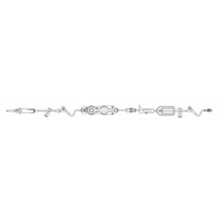 Pump Set, Universal Spike, Slide Clamp, 2 Injection Sites, Free-Flow Protector Clip, Roller Clamp, 1.2 Micron Filter, Slide Clamp, SPIN-LOCK Connector, Latex Free (LF), 22.9 mL Priming Volume, 113"L, 15 Drops/mL, 24/cs (Rx) (Continental US+HI Only)