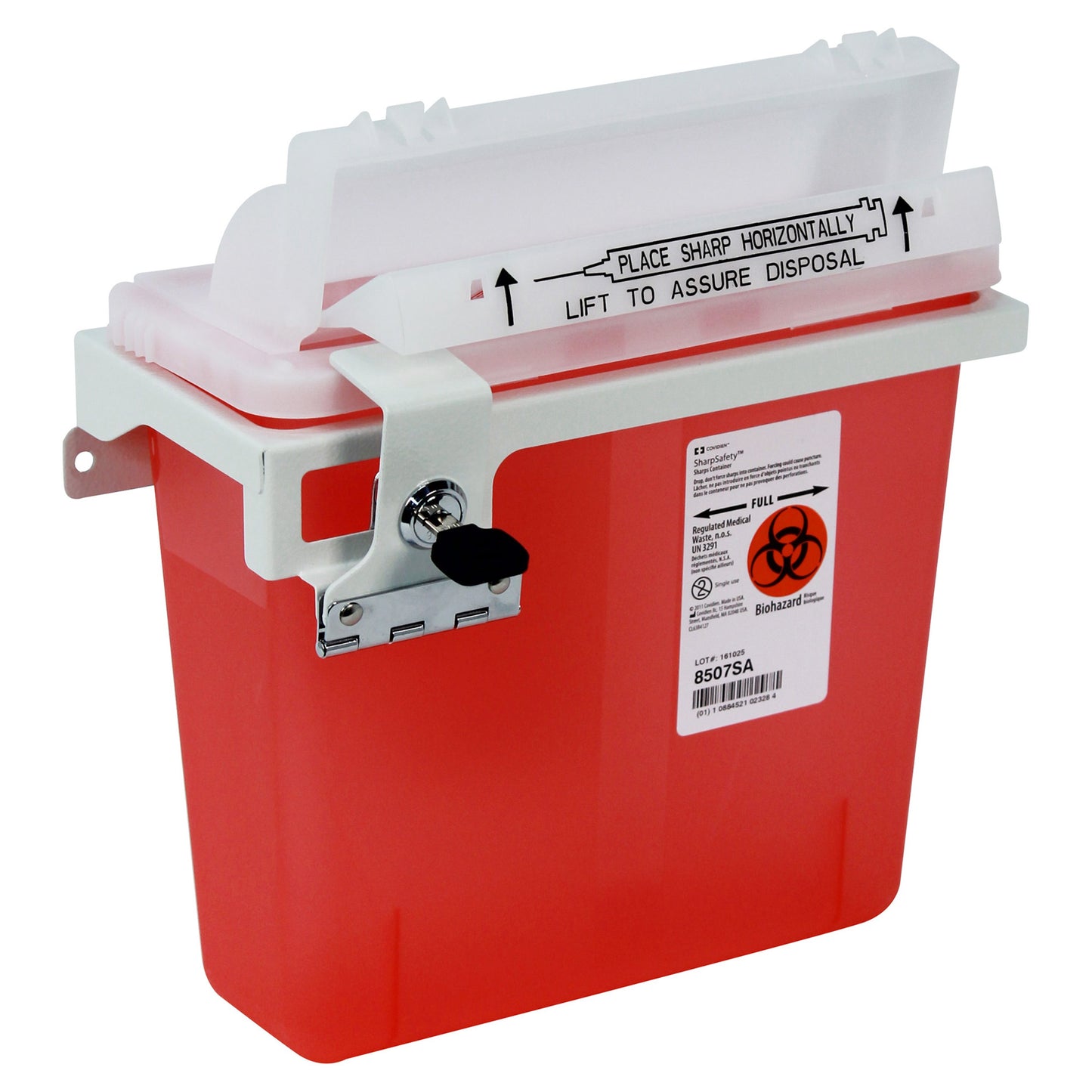 MobileCare Metal Sharps Container Holder, with Accessory Rail (DROP SHIP ONLY)
