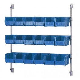 Cantilever Bin Holder, 36" x 34", Black, with (18) QUS230CL (DROP SHIP ONLY)