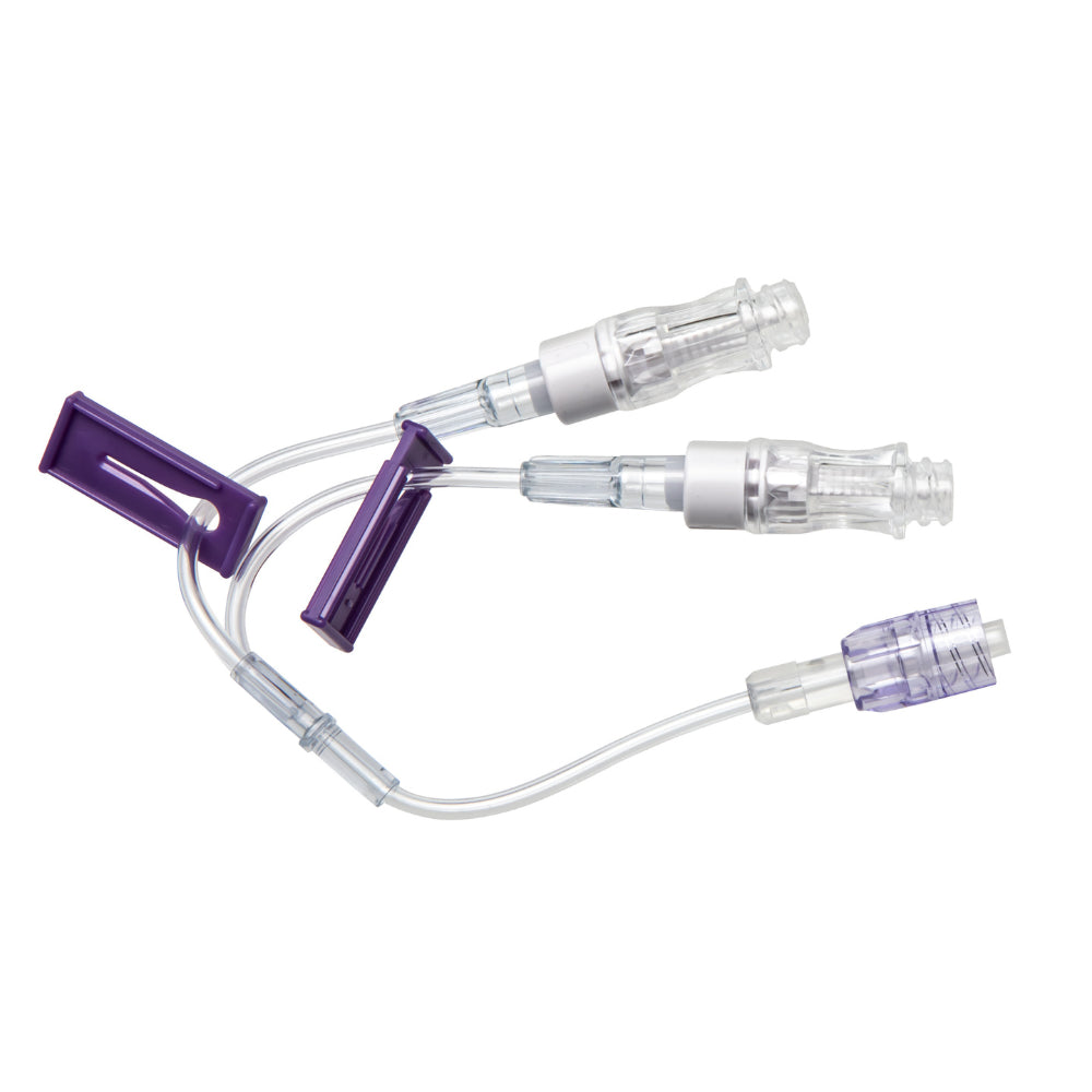 Extension Set, Bifurcated, (2) Non-Removable CARESITE Micro LADs, SPIN-LOCK Connector, 8" Length, 0.5 ml, 50/cs (Rx) (Continental US+HI Only)
