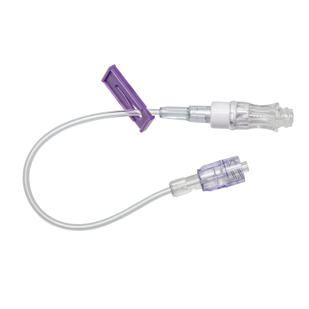 Extension Set, Small Bore, Removable CARESITE Micro LAD, SPIN-LOCK Connector, Slide Clamp, 8" Length, 0.3 ml, 100/cs (Rx) (Continental US+HI Only)