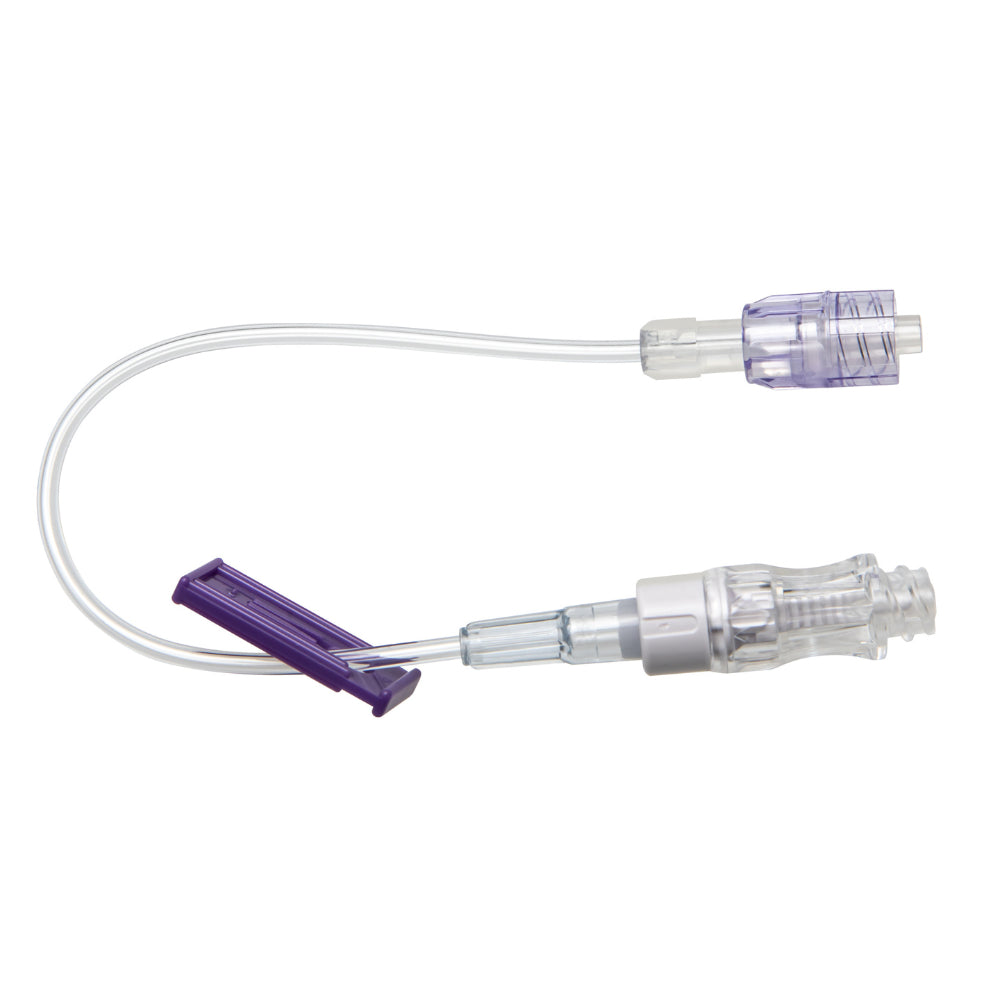 Extension Set, Small Bore, Non-Removable CARESITE Micro LAD, SPIN-LOCK Connector, Slide Clamp, 8" Length, 0.3 ml, 100/cs (Rx) (Continental US+HI Only)