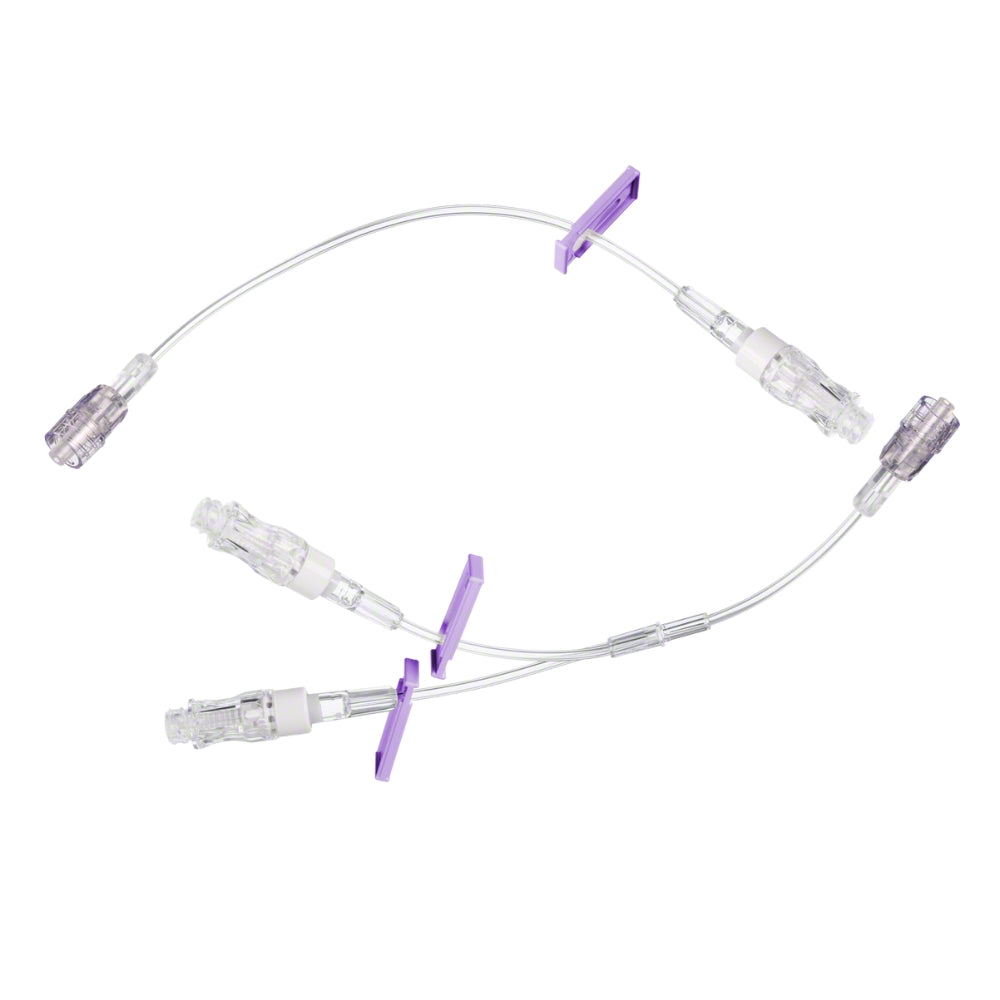 Extension Set, Small Bore, Non-Removable CARESITE Micro LAD, SPIN-LOCK Connector, Slide Clamp, 17" Length, 0.8 ml, 100/cs (Rx) (Continental US+HI Only)